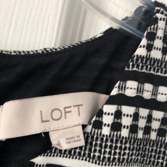 LOFT black and white tank top dress EUC - Picture 2 of 8